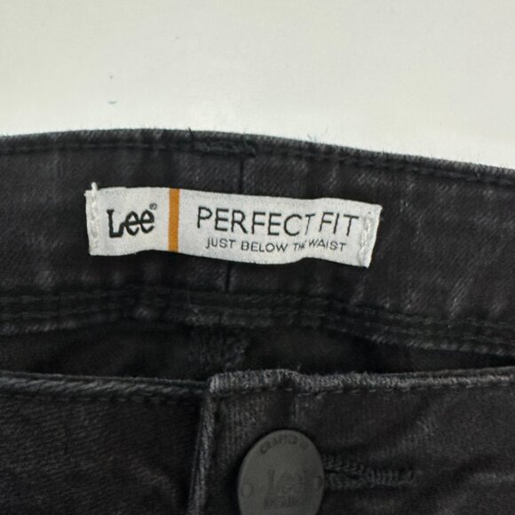 Lee Perfect Fit Just below the waist Women's size 12 Black Denim Jeans - Picture 3 of 4